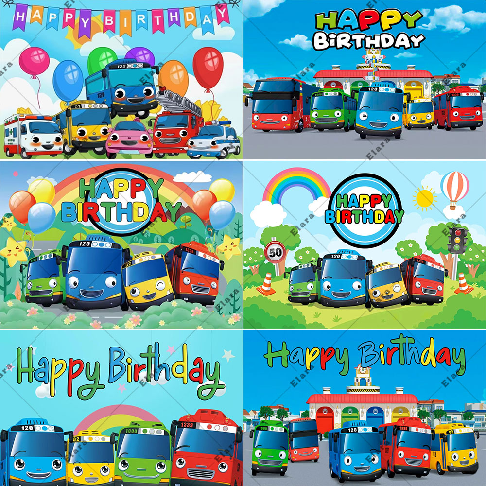 Happy Kids Education - Kartun Anime Bus Kecil Anak-anak Perlengkapan