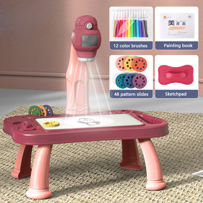 Kids Education Tablets - Proyektor Pintar Set Meja Lukisan Anak-anak