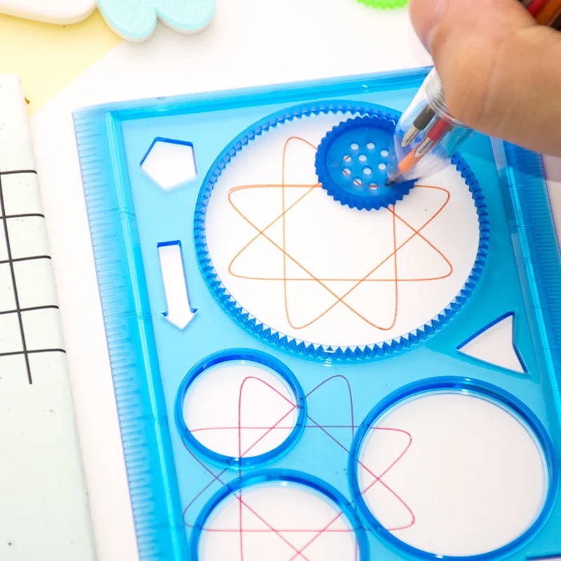 Set Stensil Gambar Spirograf G - Kids Education Template ulasan dan harga