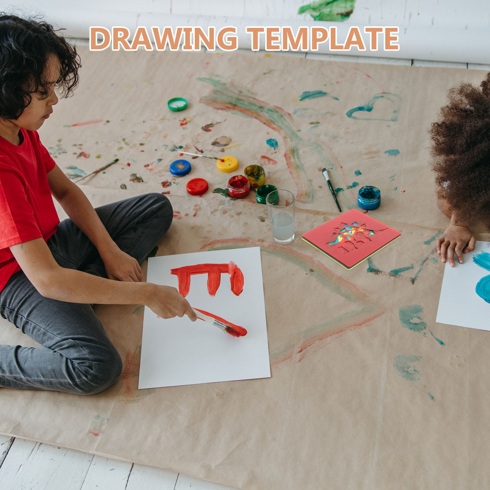 12 Buah Templat Gambar Stensil - Kids Education Template ulasan dan harga
