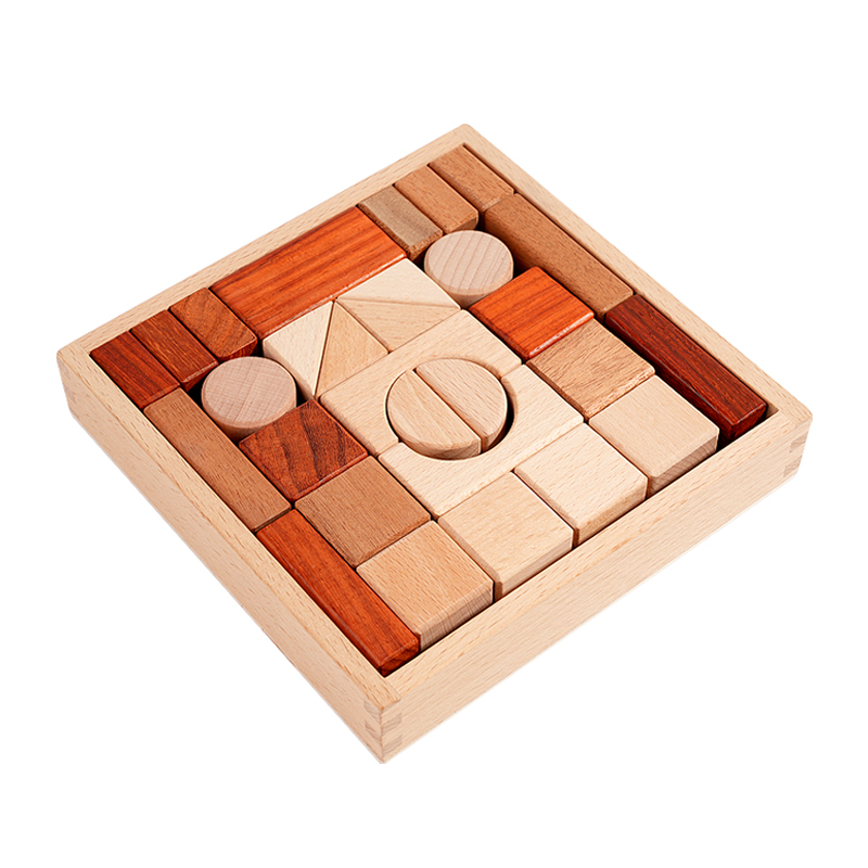 29-Piece Kayu DIY Blok Banguna - Kids Education Age ulasan dan harga