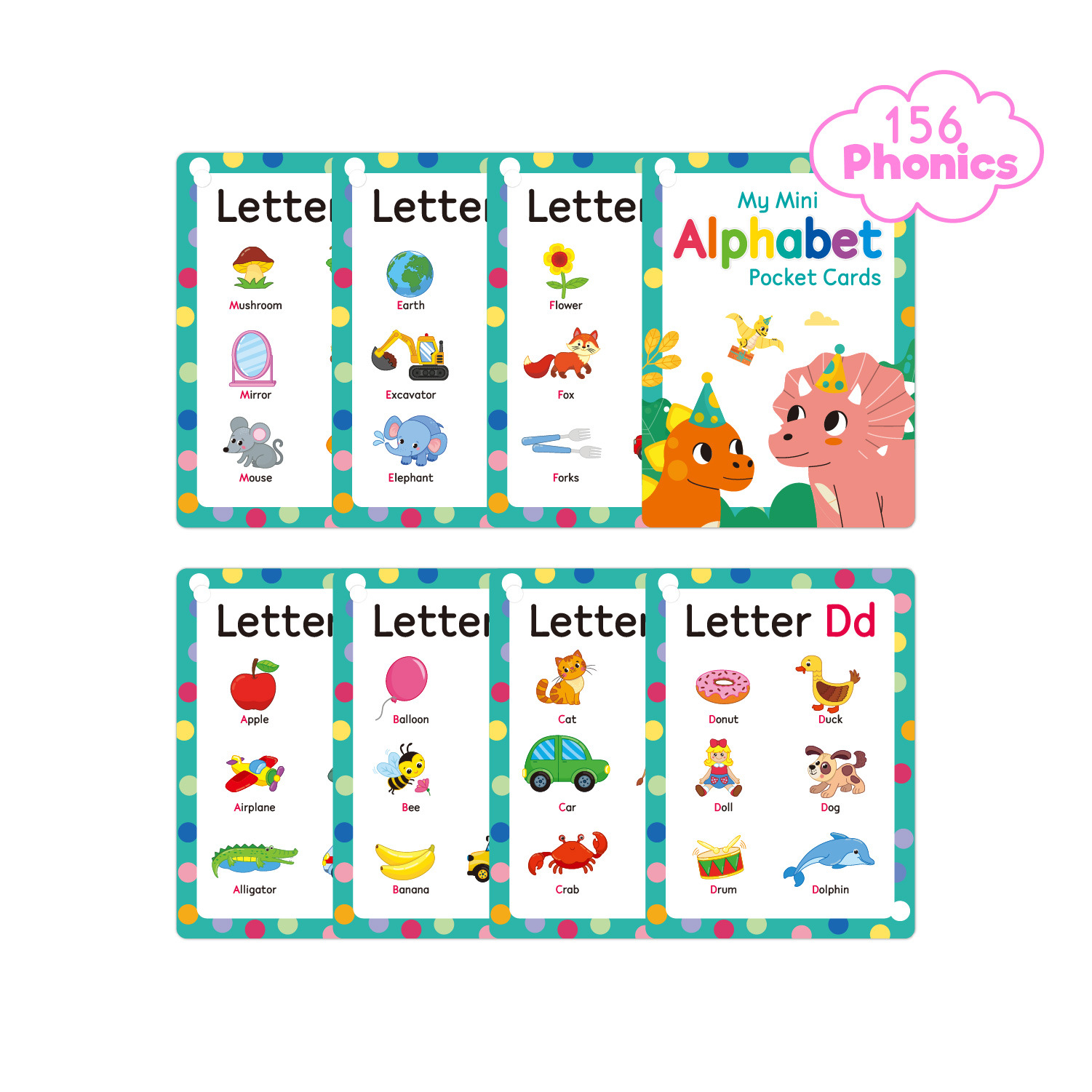 Kartu Flash Fonik ABC untuk An - Kids Education Words ulasan dan harga