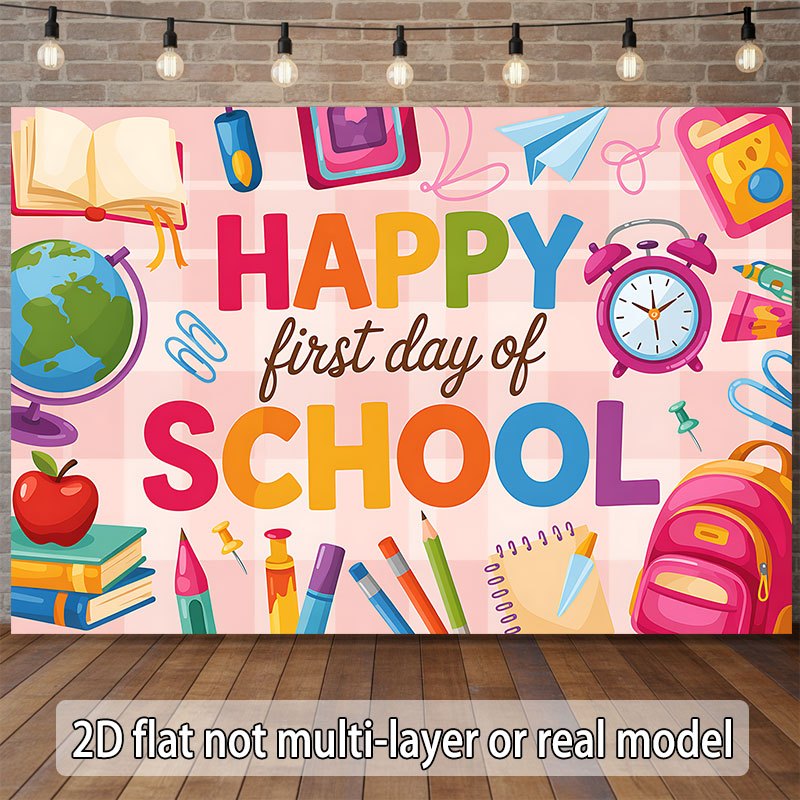 Tapestry Dinding Kembali ke Se - Happy Kids Education ulasan dan harga