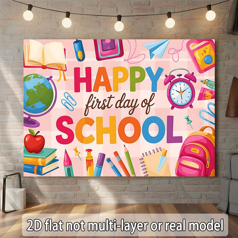 Tapestry Dinding Kembali ke Se - Happy Kids Education ulasan dan harga