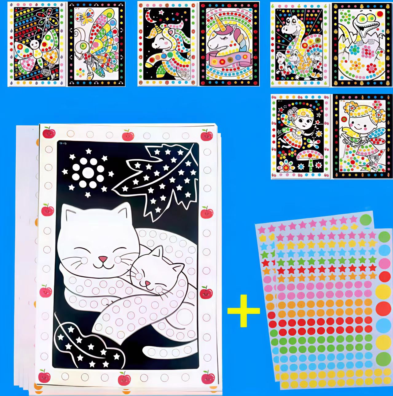 6/10 Lembar/Lot Stiker Mosaik  - Happy Kids Education ulasan dan harga