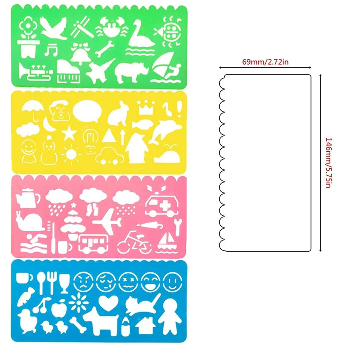 Set Stensil Gambar Spirograf G - Kids Education Template ulasan dan harga