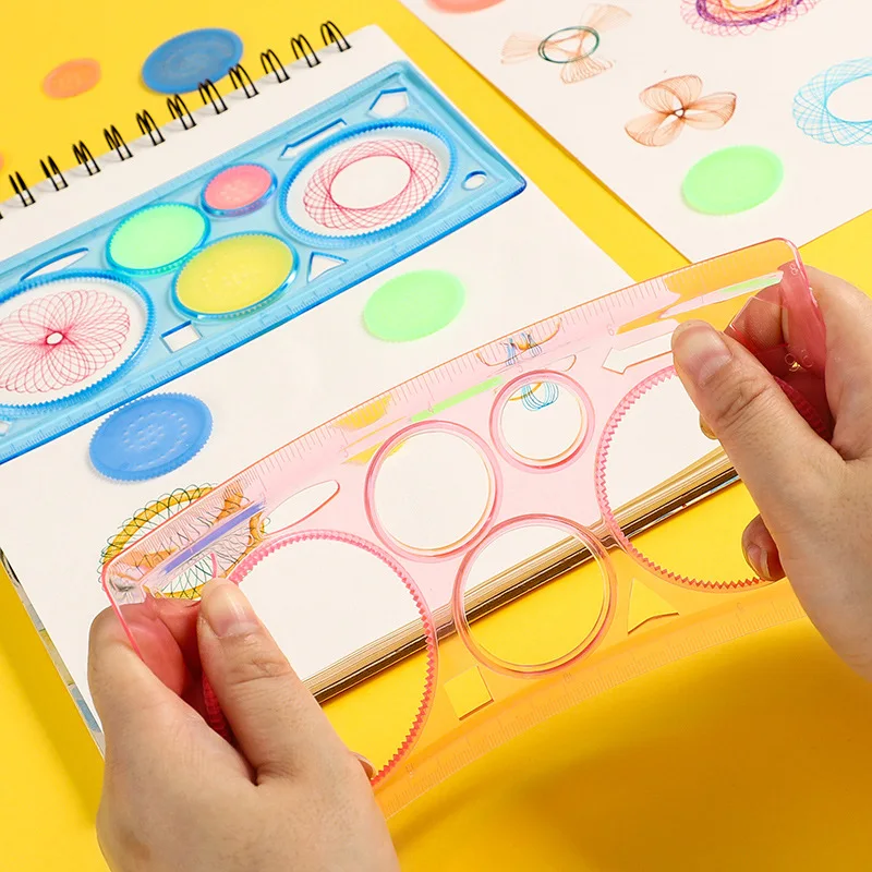 Set Stensil Gambar Spirograf G - Kids Education Template ulasan dan harga