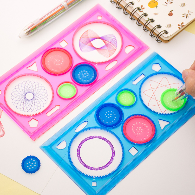 Set Stensil Gambar Spirograf G - Kids Education Template ulasan dan harga