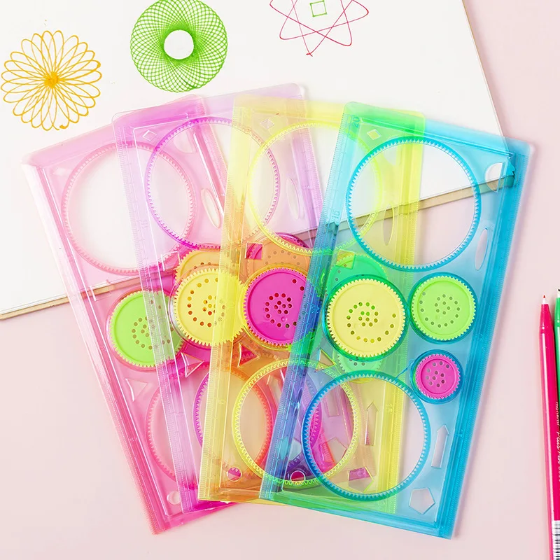Set Stensil Gambar Spirograf G - Kids Education Template ulasan dan harga