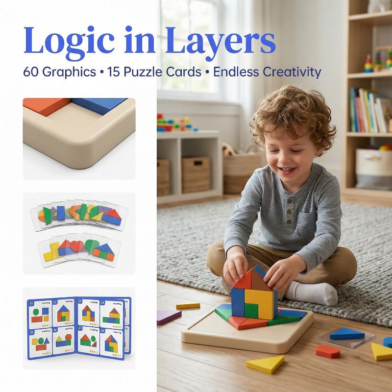 1 Set Mainan Puzzle Bentuk Geo - Kids Education Design ulasan dan harga