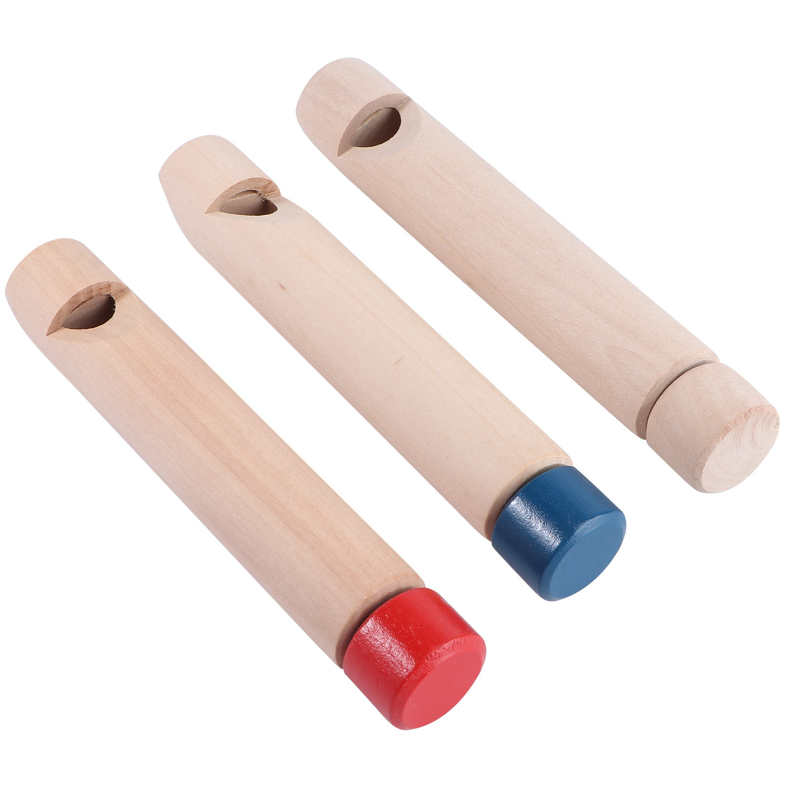 3Pcs Peluit Kayu Berbentuk Bul - Kids Education Design ulasan dan harga